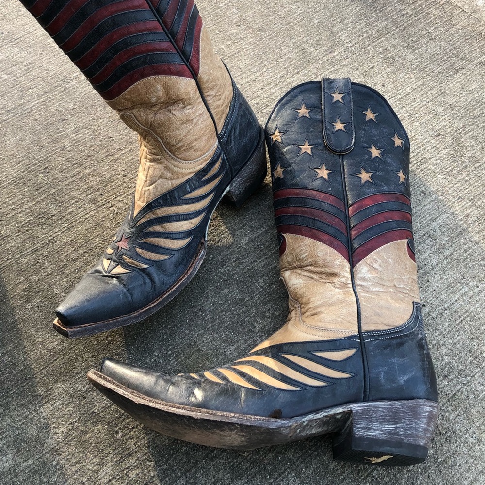 Old Gringo American Flag Boots 8.5 Unity Cowboy - Picture 4 of 12